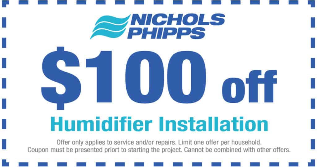 $100 off Humidifier Installation Coupon