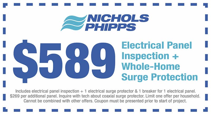 Electrical Panel Inspection + Whole-Home Surge Protection System $589
