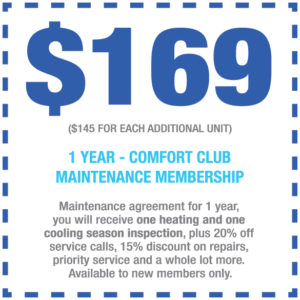 $169 Comfort Club Maintenance Membership